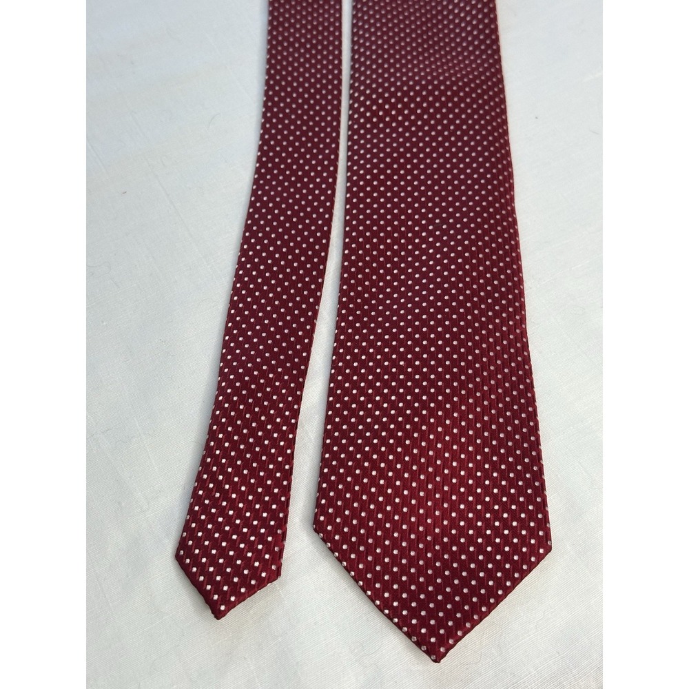 Geoffrey Beene Men's Silk Neck Tie Polka Dot Tie 59" X 3" Classic Red Wedding